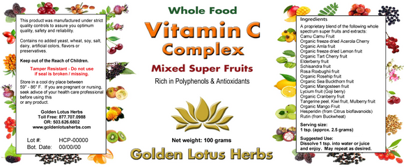 Golden Lotus Herbs Whole Food Vitamin C Complex (Powder)